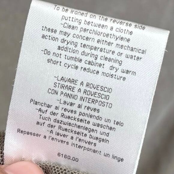 Giorgio Armani Vintage Gray Embroidered Floral Mesh Top Size 10 - Picture 6 of 6